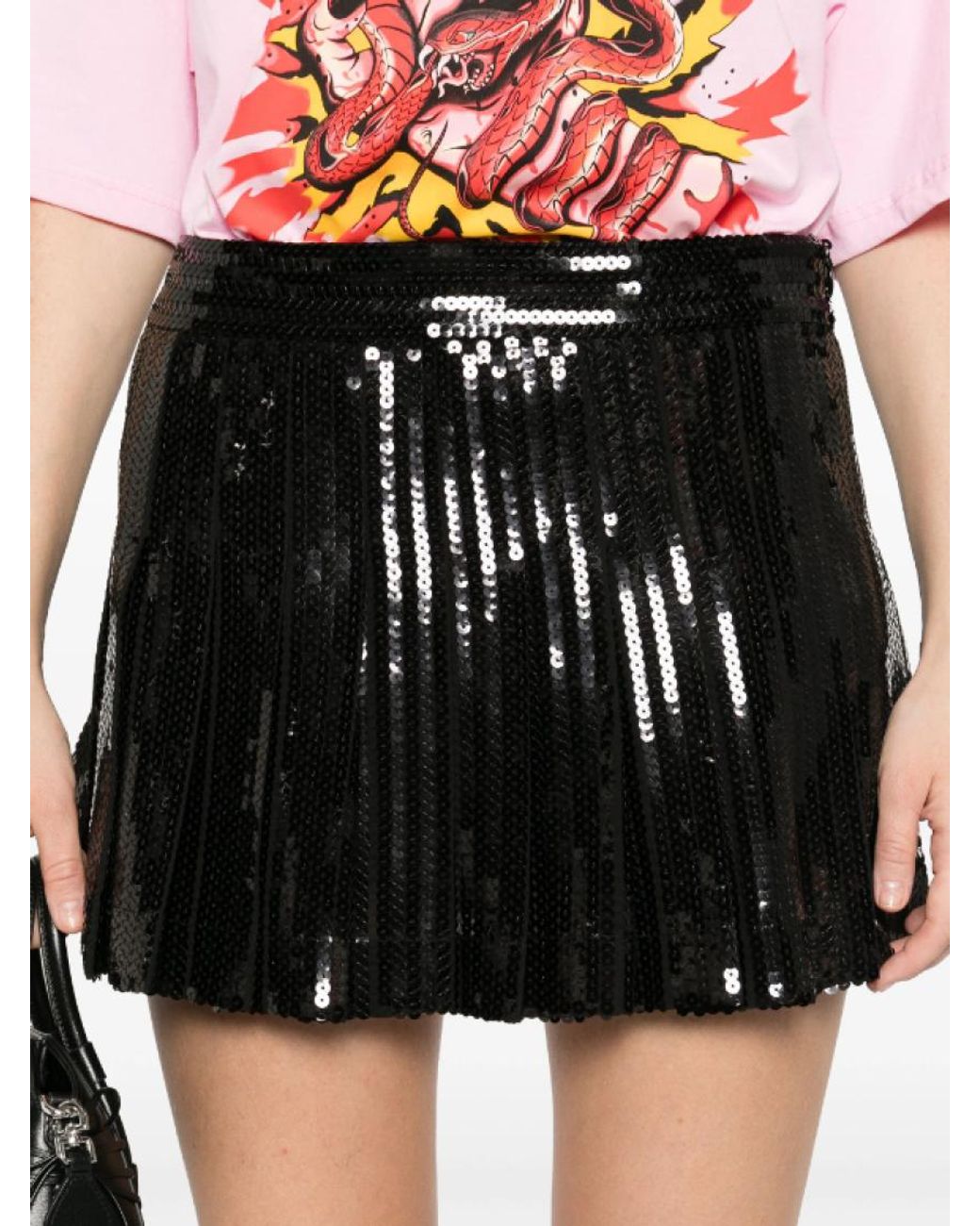 P.A.R.O.S.H. Black P.A.R.O..H. Godot Mini Skirt