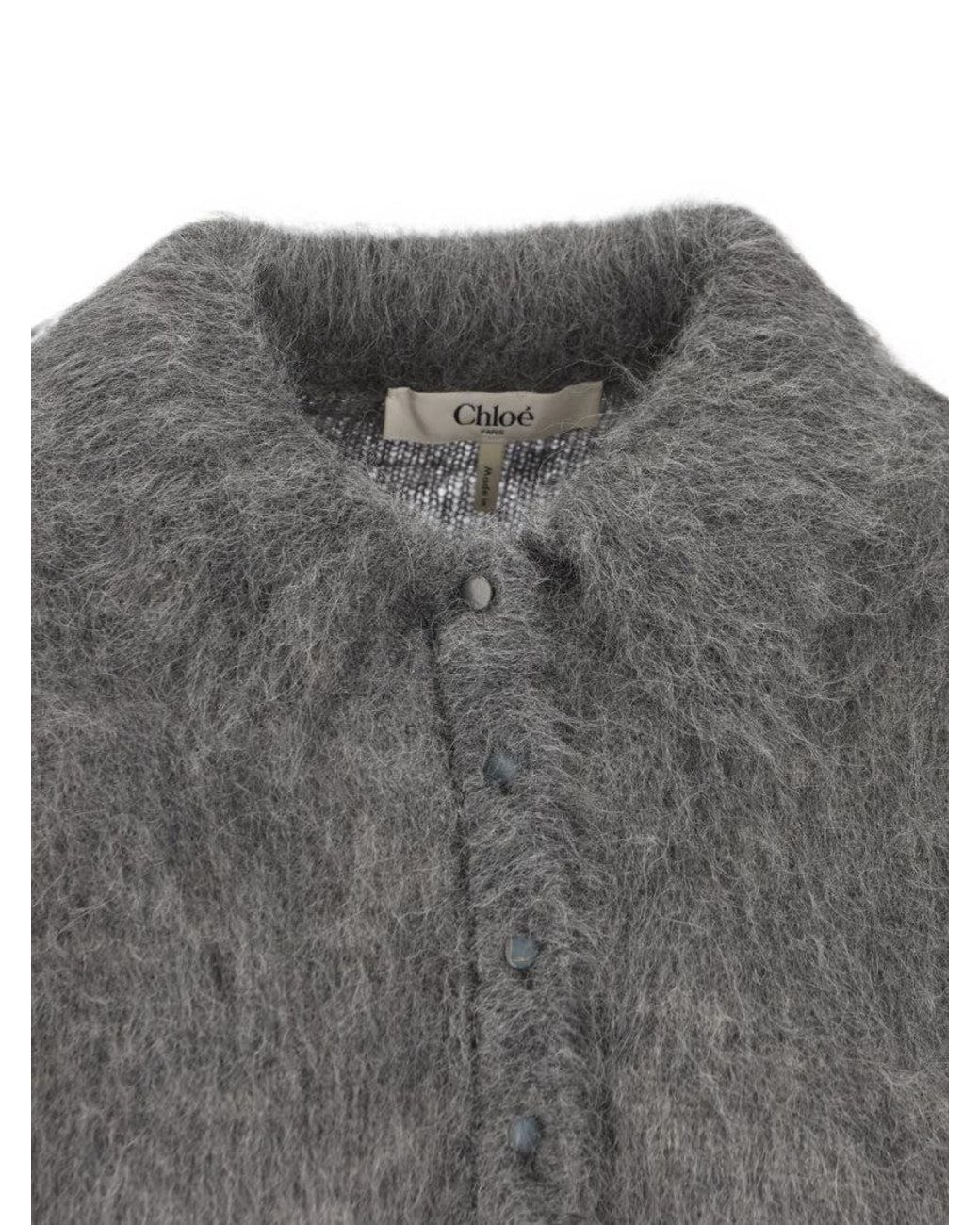 Chloé Gray Shirt Collar Sweater