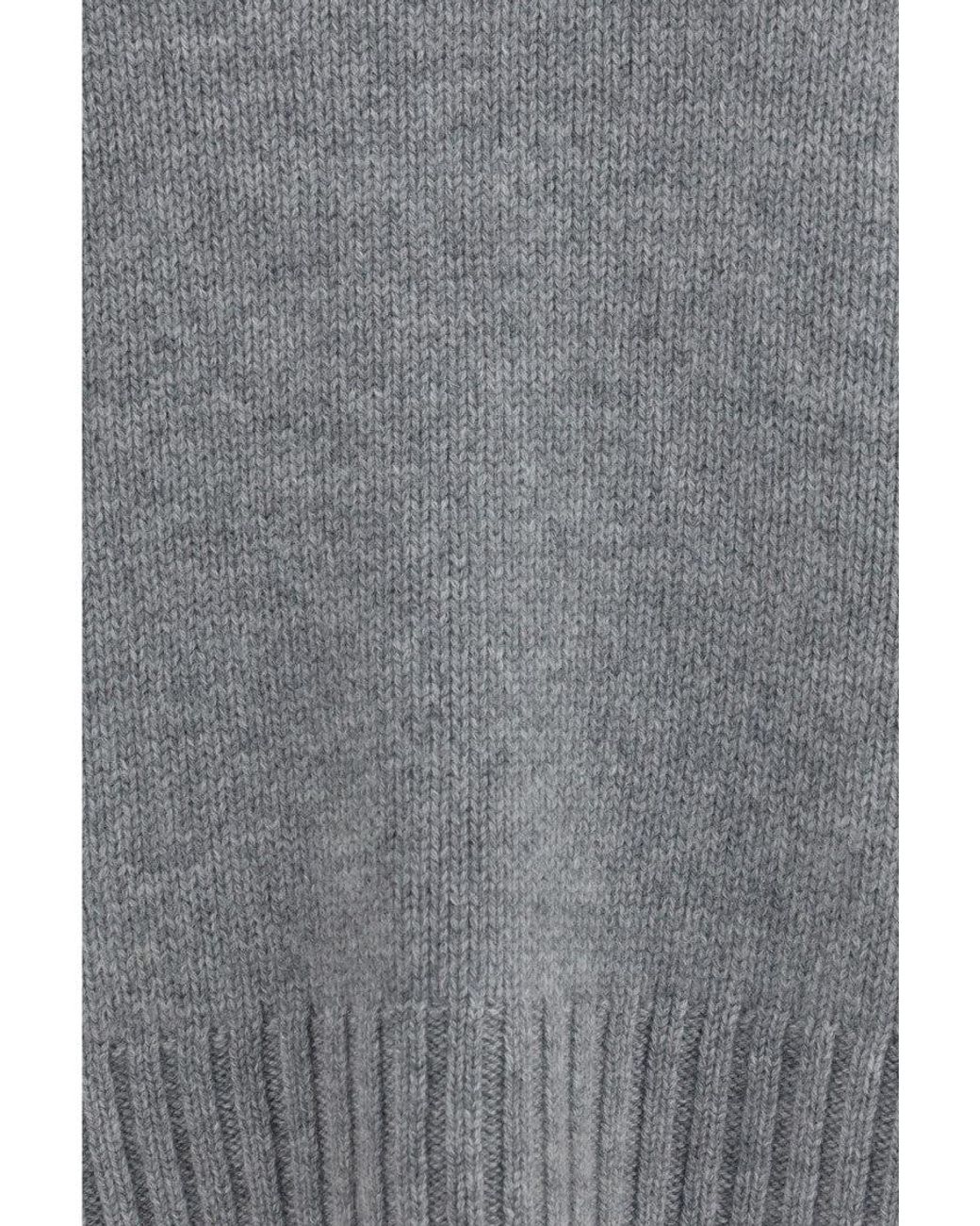 Allude Gray Turtle Neck Sweater