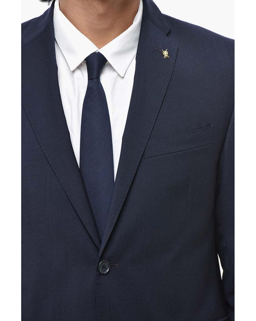 Corneliani Blue Notched Lapel Suit for men