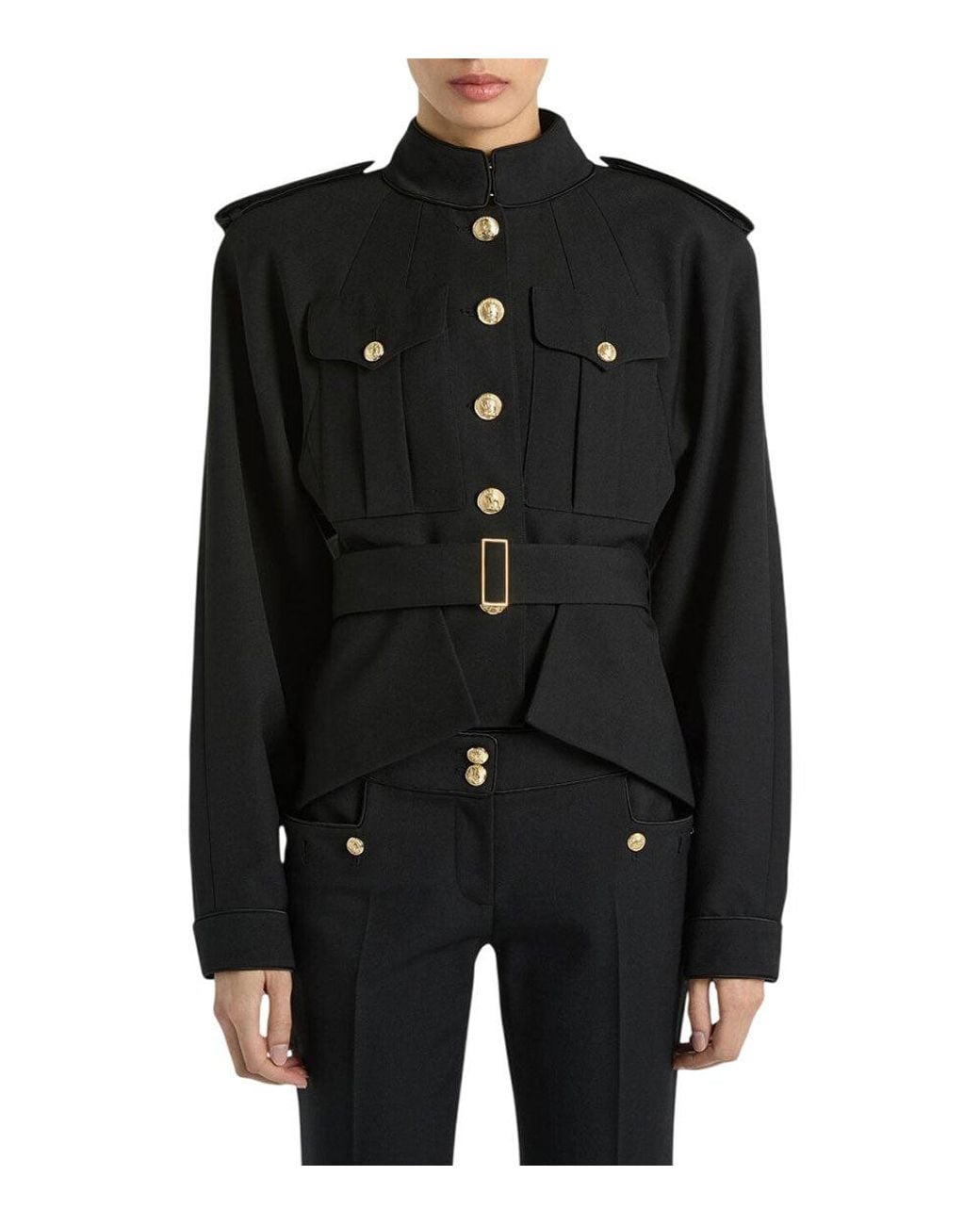 Balmain Black Band Collar Jacket