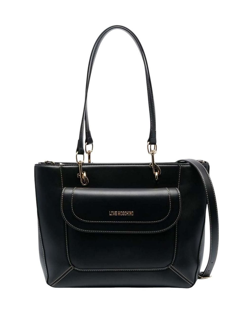 Love Moschino Black Logo Medium Tote