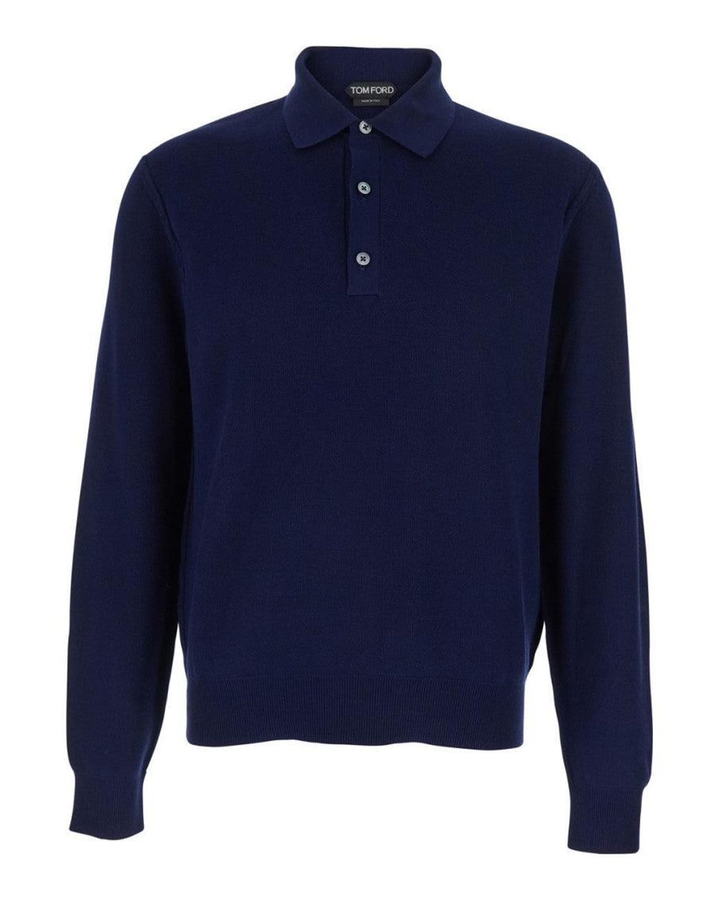 Tom Ford Blue Shirt Collar Polo for men
