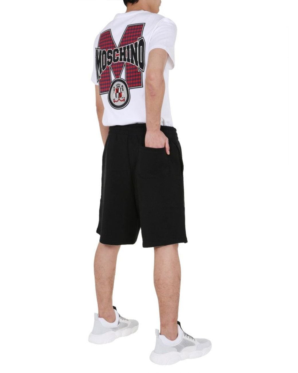 Moschino White Crew Neck T-Shirt for men