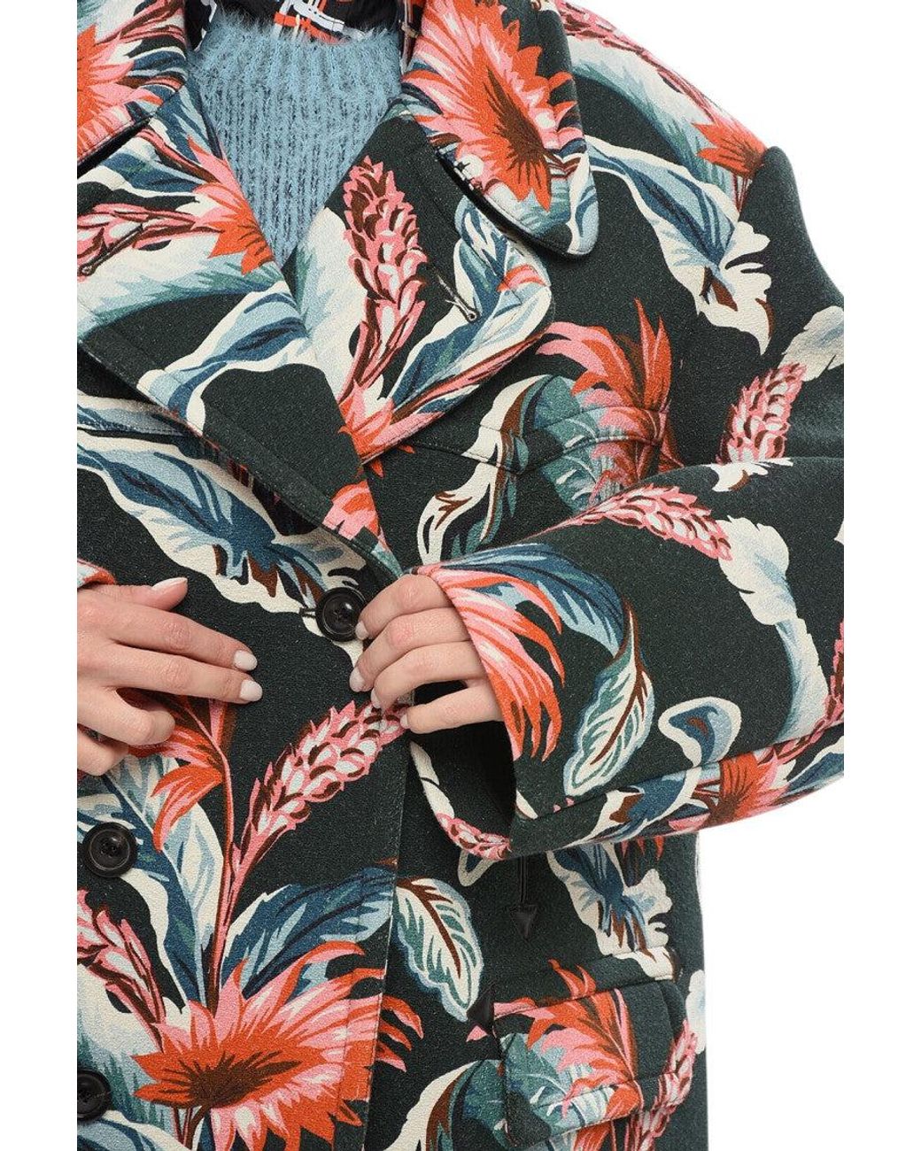 Maison Margiela Multicolor Floral Notched Lapel Blazer