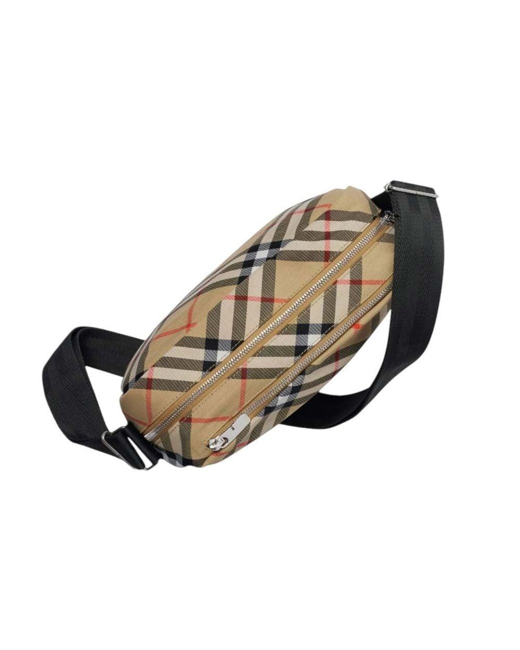 Burberry Gray Check Small Crossbody Bag for men