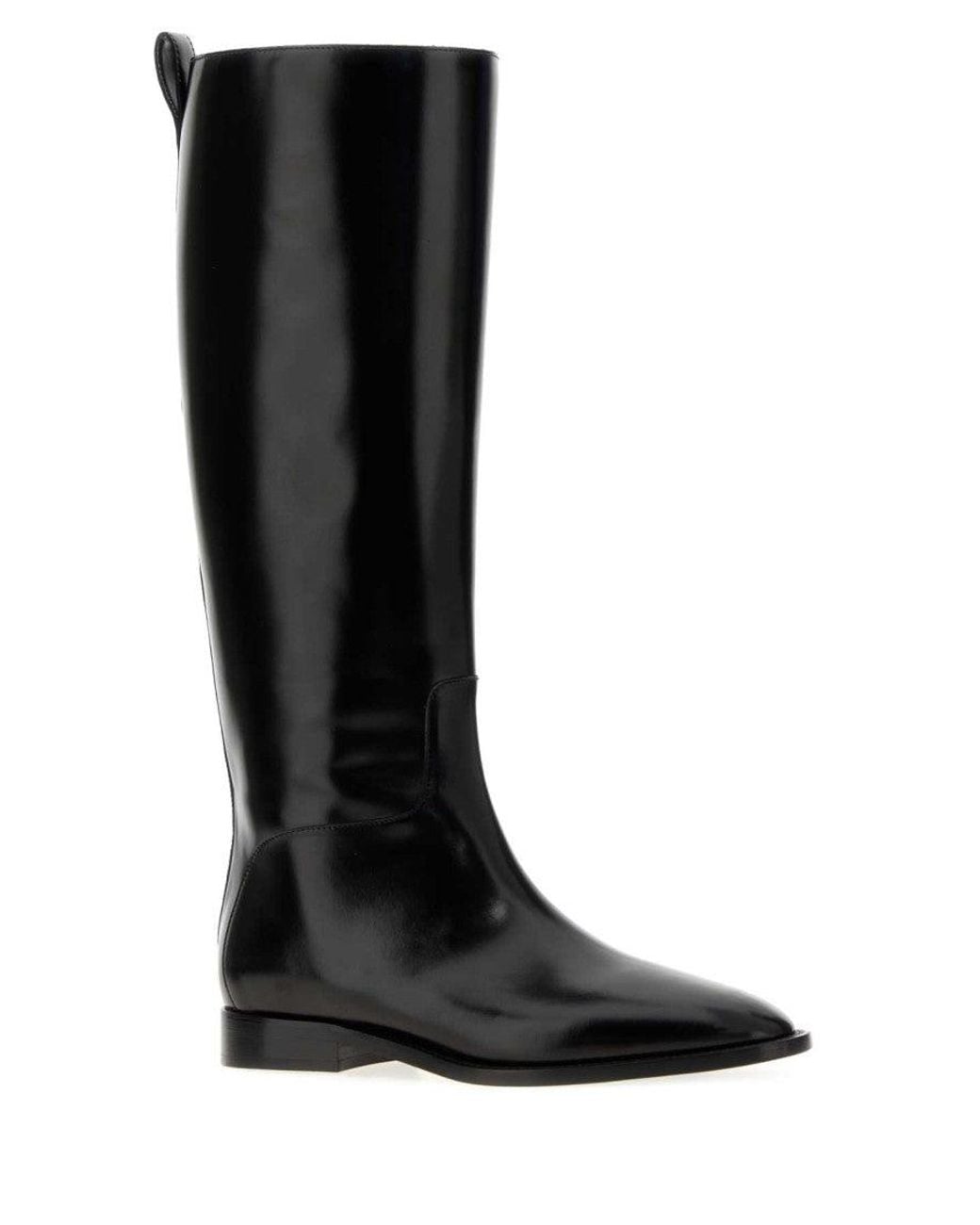 Jil Sander Black Leather Lune Boots