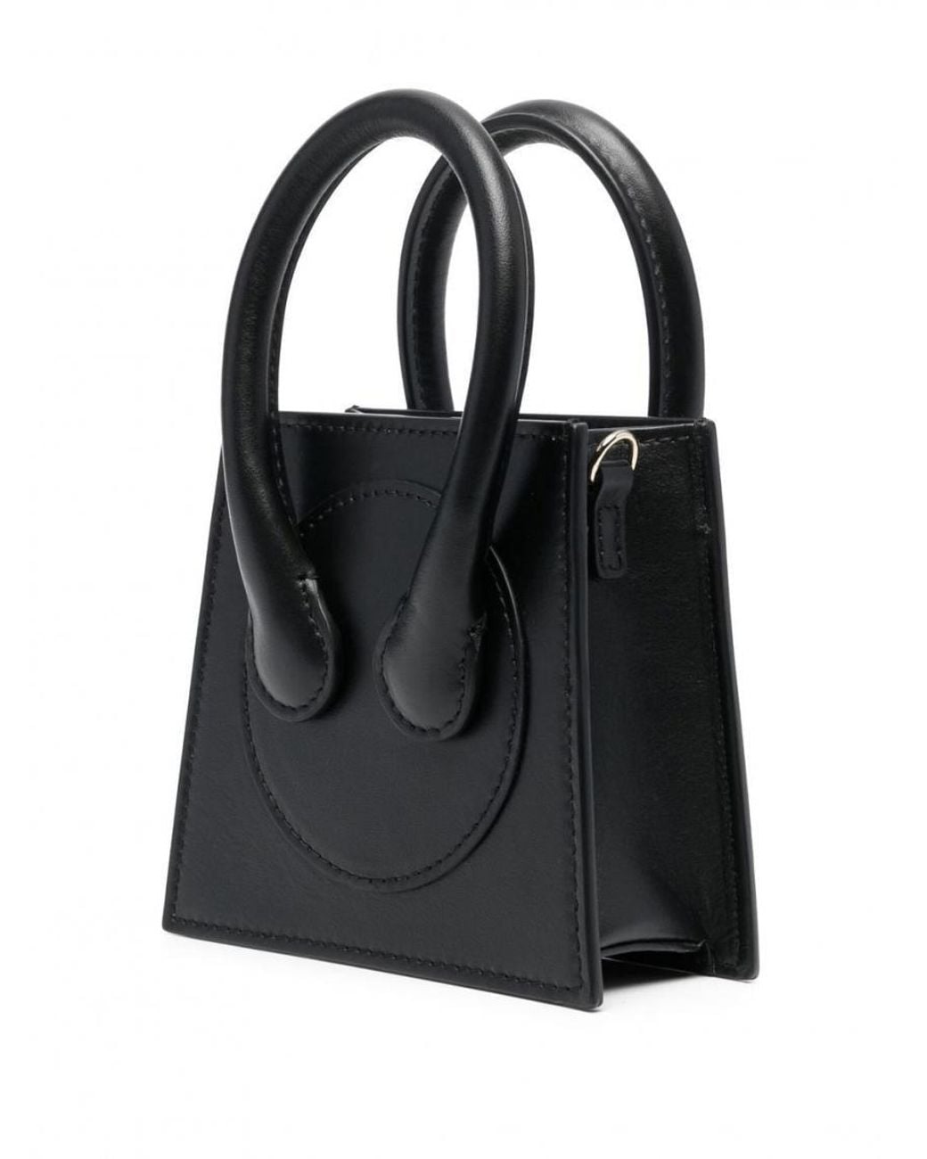 AZ FACTORY Black Leather Mini Crossbody Bag