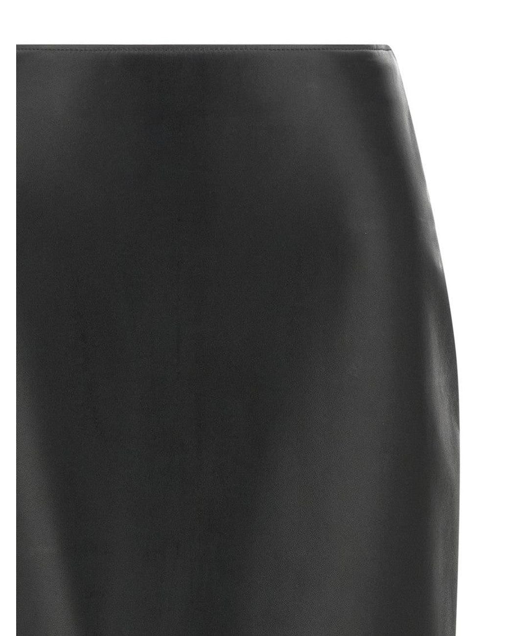 Fendi Black Nappa Peplum Skirt