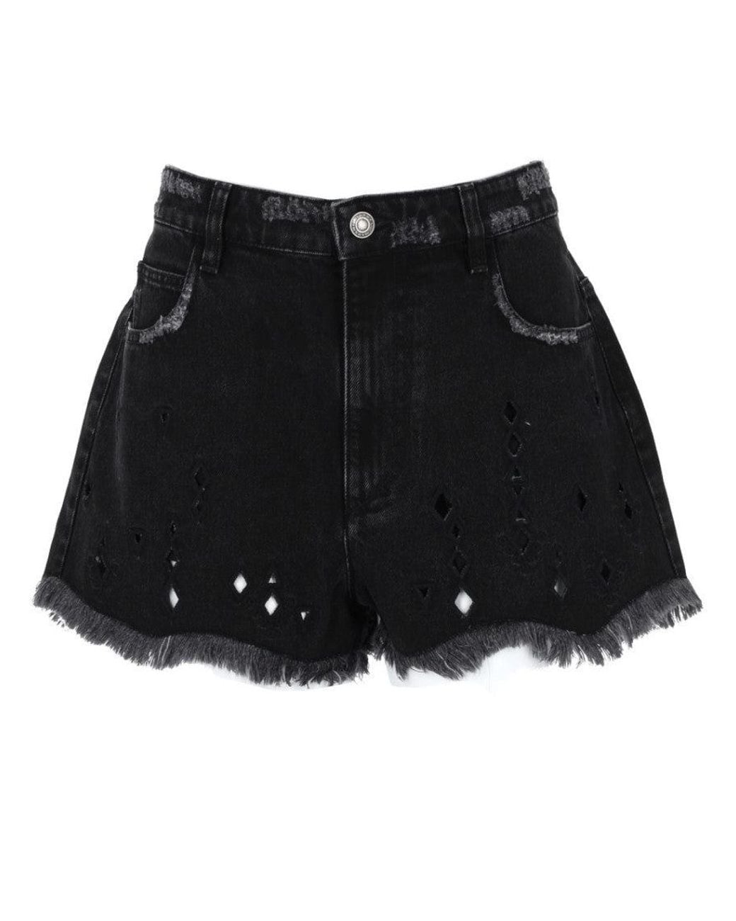 Isabel Marant Black Embroidered Shorts