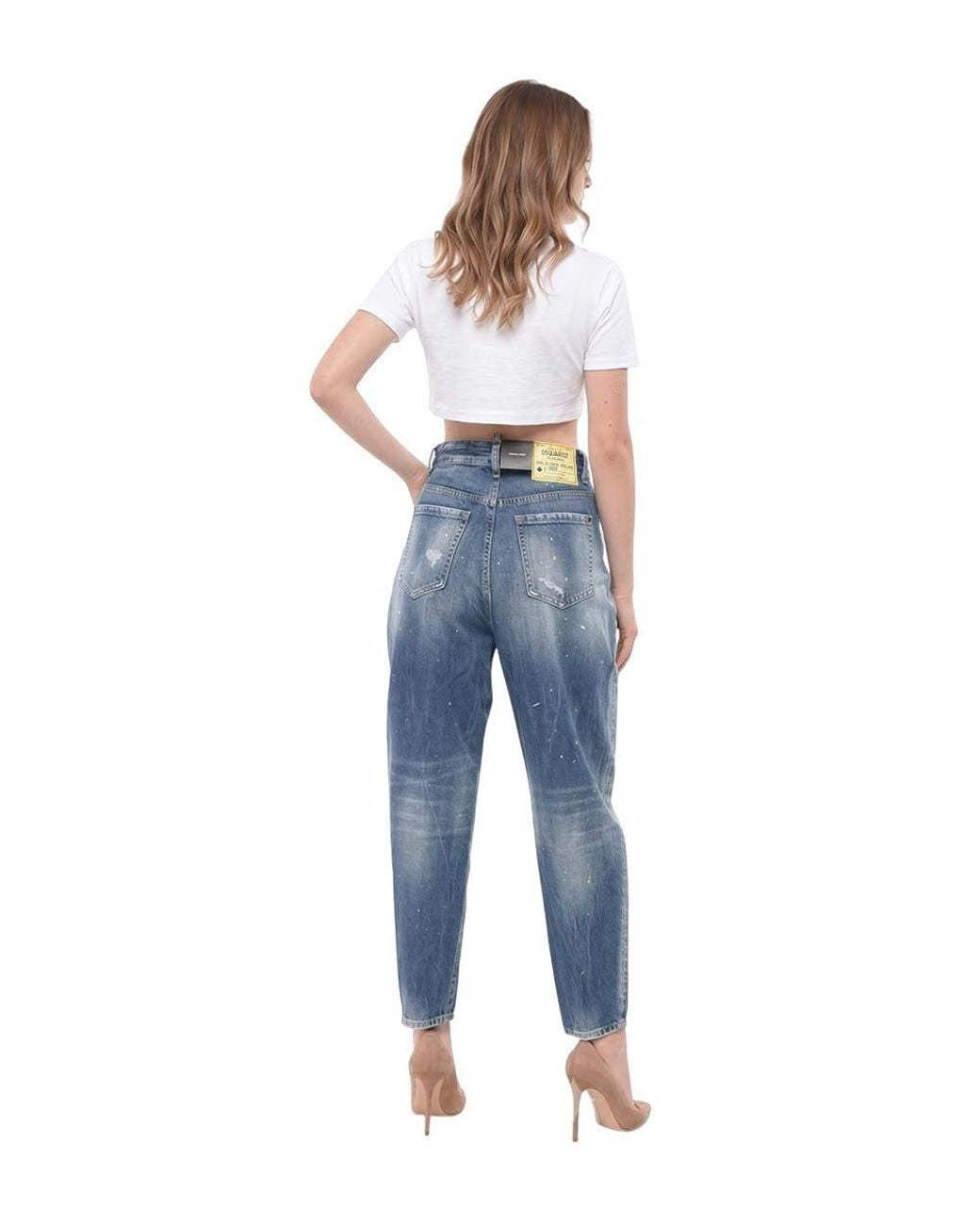 DSquared² Blue Straight High Rise Jeans
