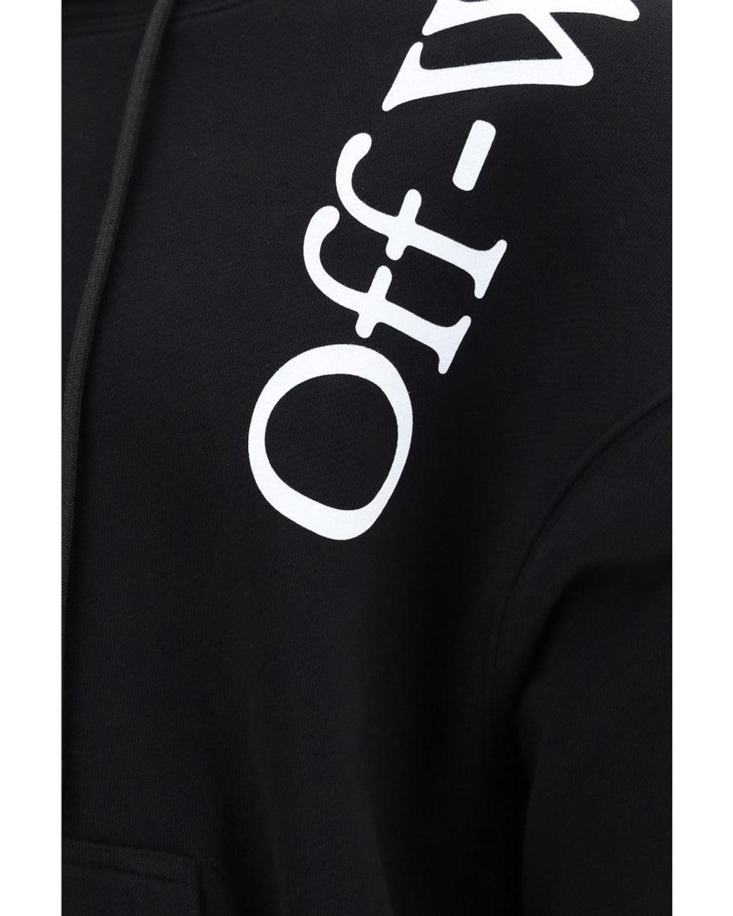 Off-White c/o Virgil Abloh Black Relaxed Logo Hoodie for men