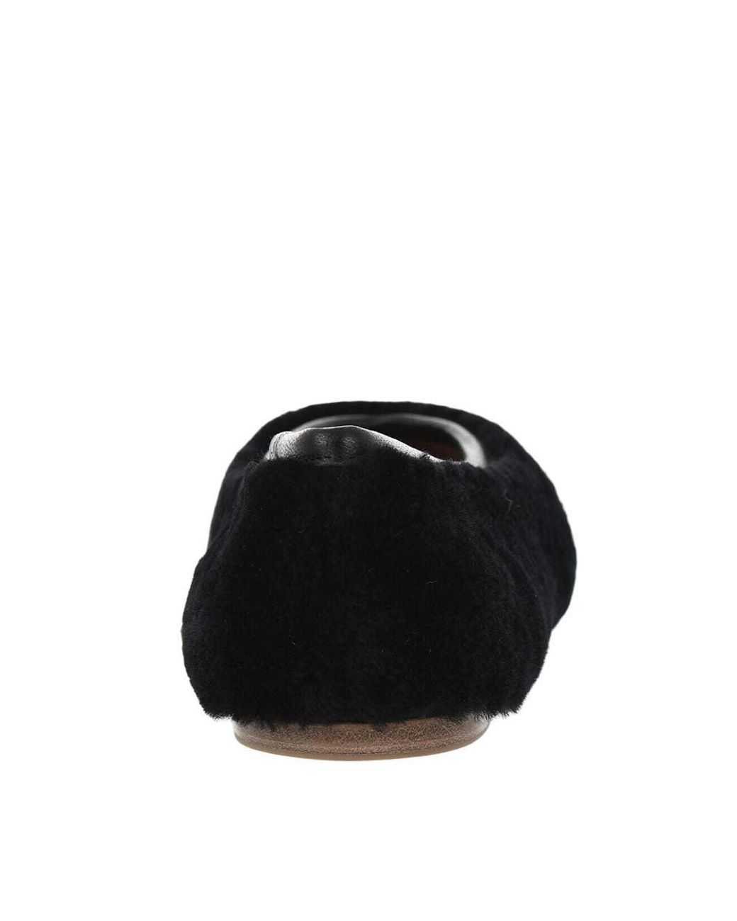 Forte_forte Black Shearling Ballet Flats