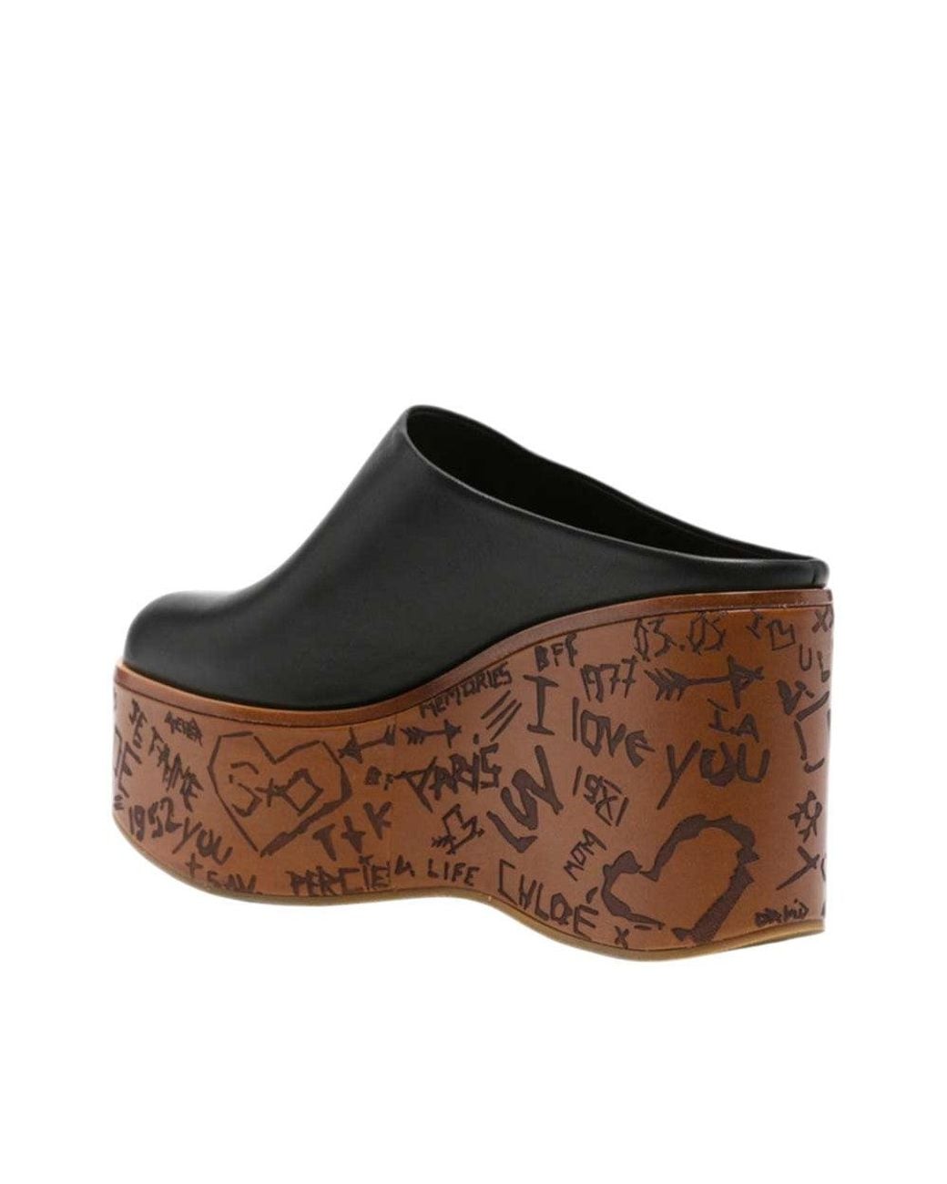 Chloé Brown Slip-On Wedges