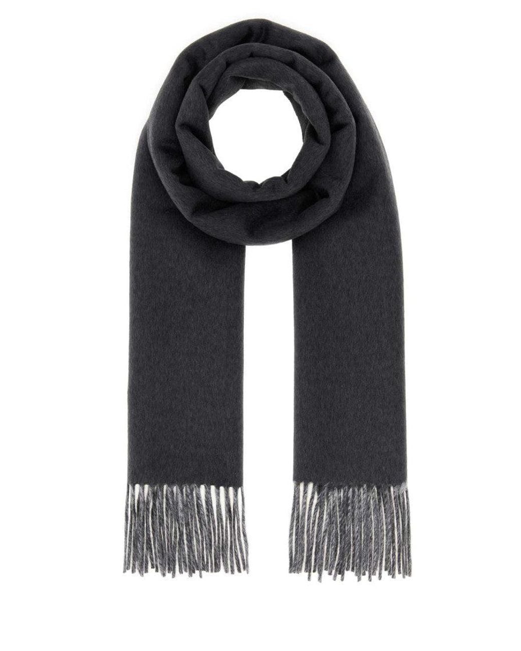Prada Black Prada Cashmere Scarf for men