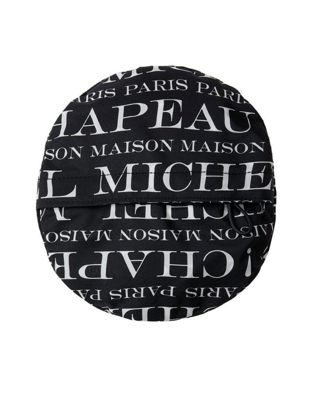 Maison Michel Black Jason Logo Bucket Hat