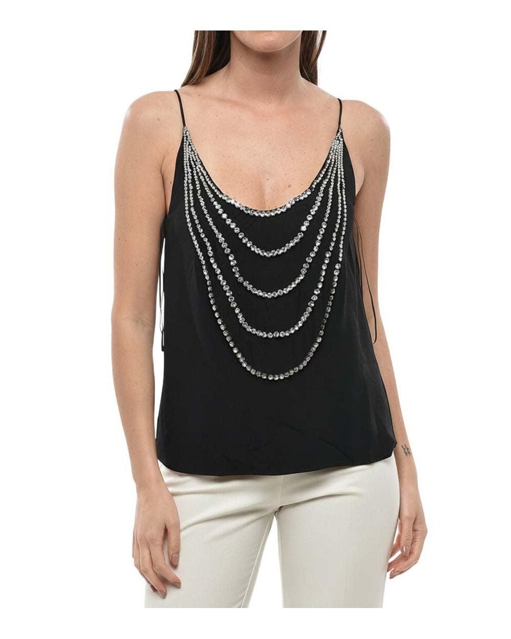 Stella McCartney Black Scoop Neck Top