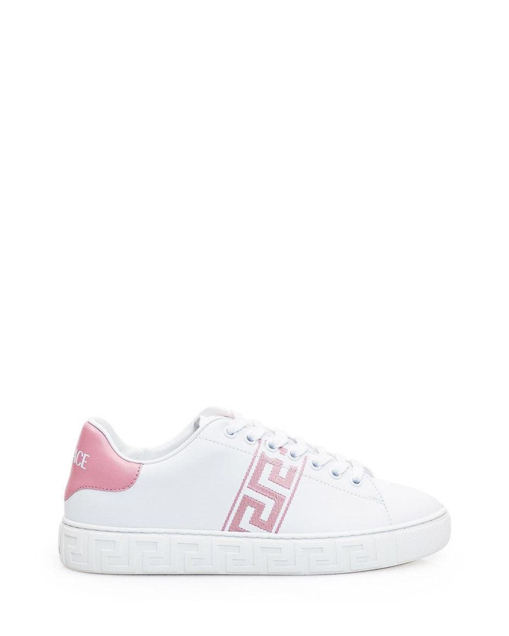 Versace White Logo Greca Sneakers