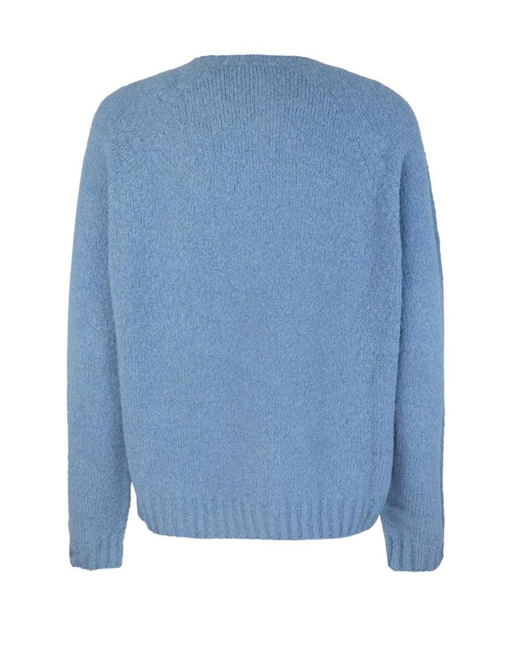 Weekend by Maxmara Blue Solid Crew Neck Sweater
