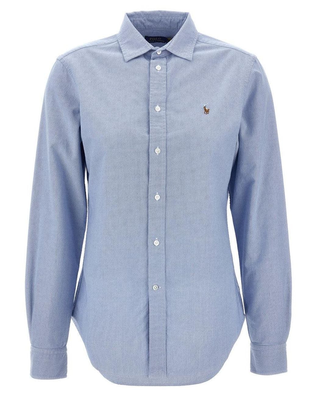Polo Ralph Lauren Blue Light Logo Embroidery Shirt
