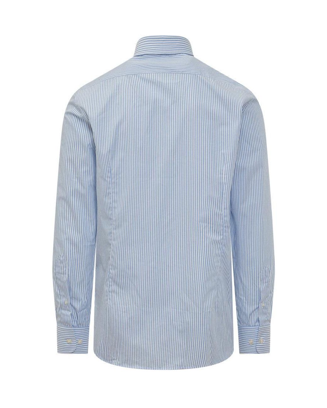 Etro Blue Slim Stripes Shirt for men