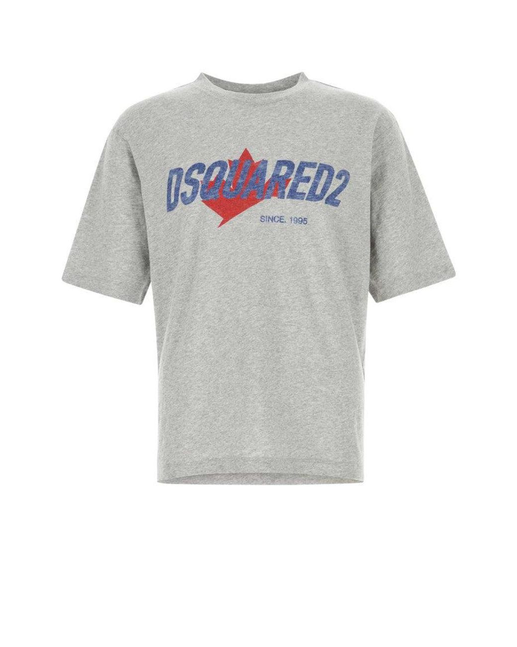 DSquared² Gray Dsquared Cotton Blend T-Shirt for men