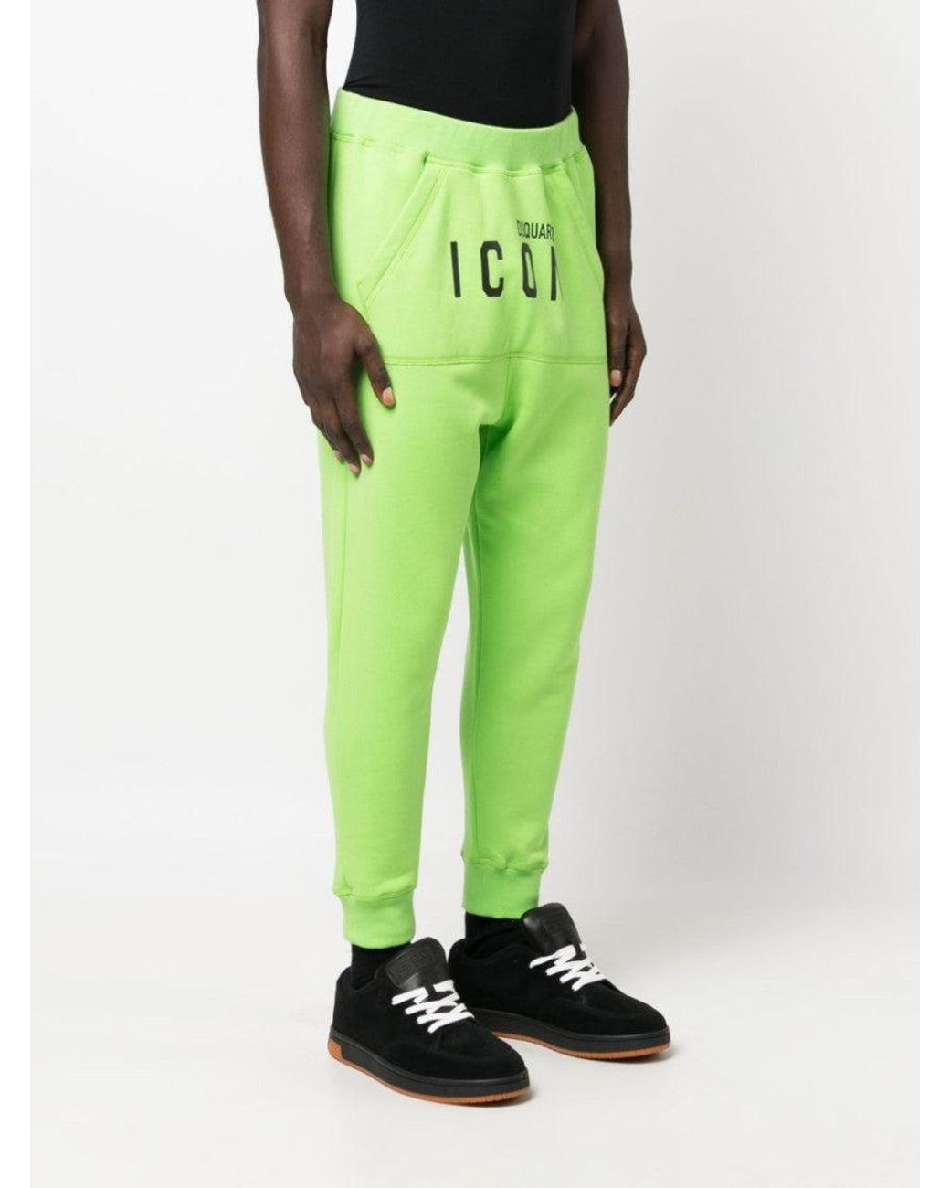 DSquared² Green Print Logo Trouser for men