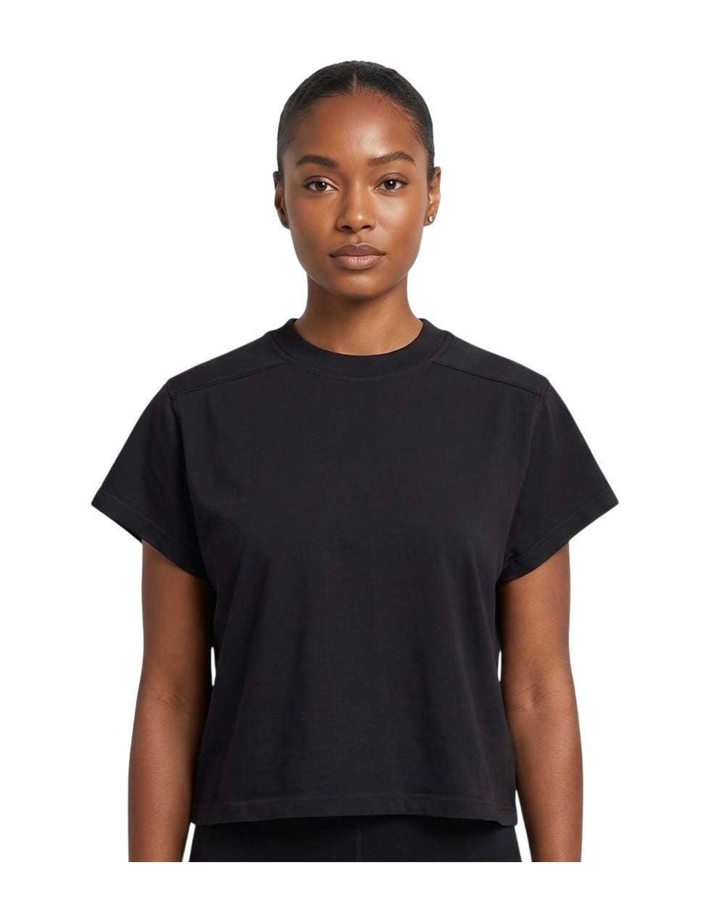 Rick Owens Black Solid Crew Neck T-Shirt