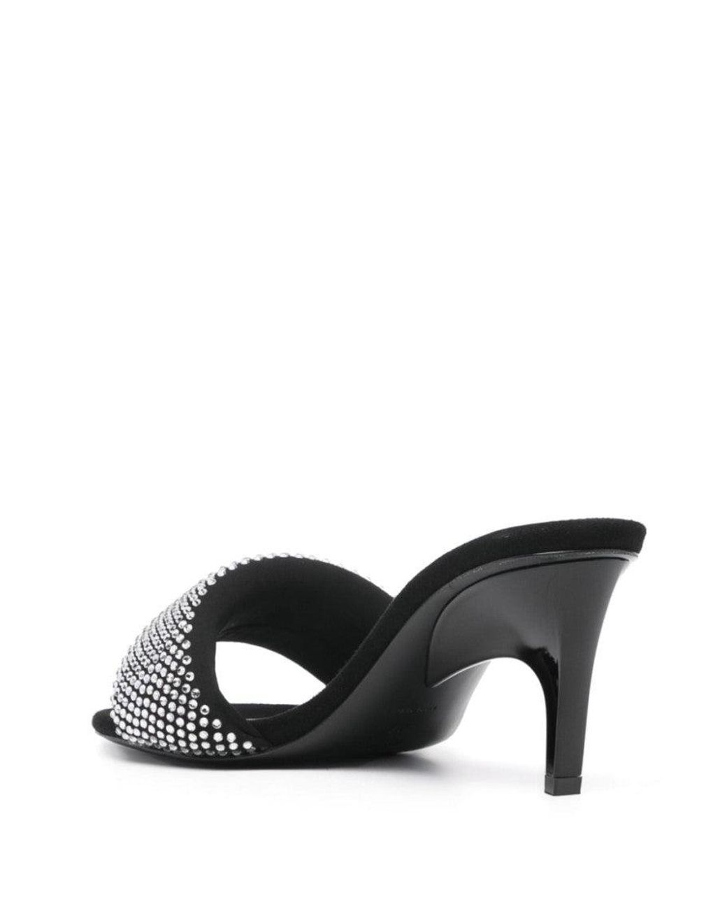 The Attico Black Slip On Heels