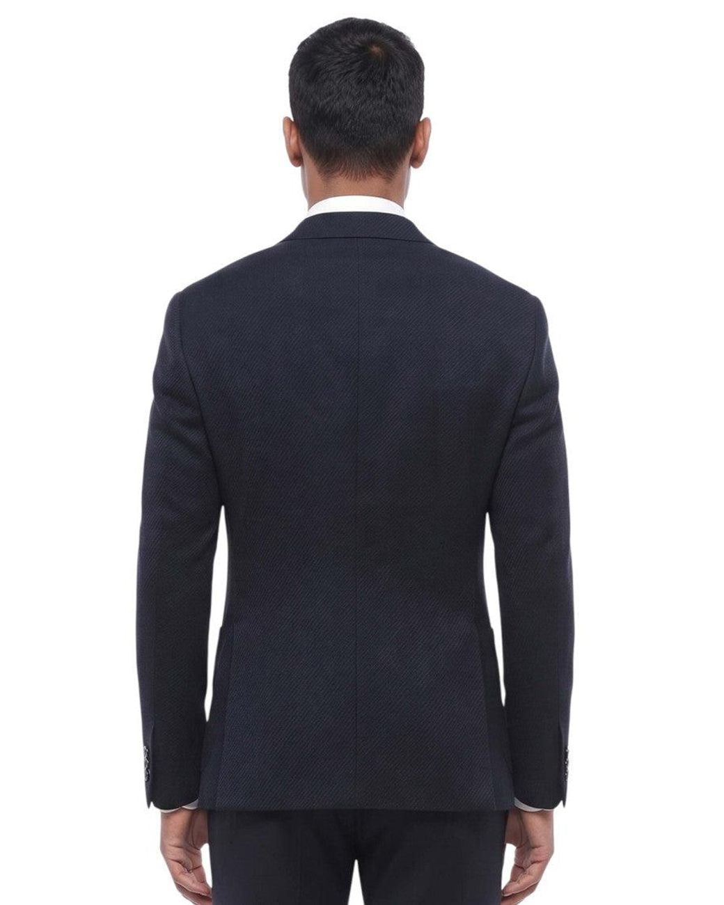 Corneliani Blue Peaked Lapel Blazer for men