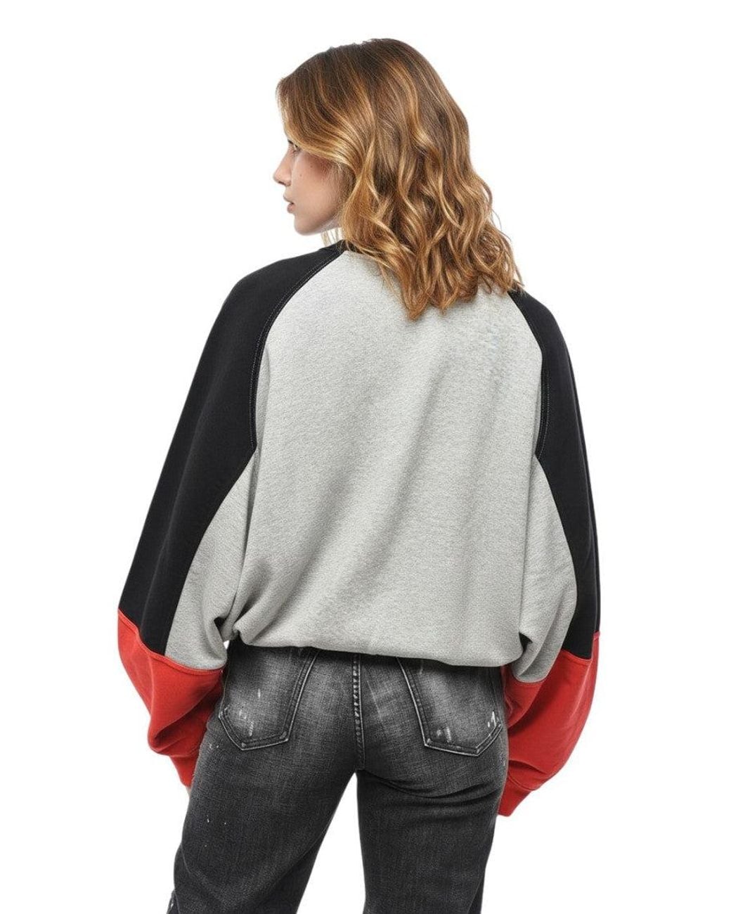 DSquared² Red Color Block Sweatshirt