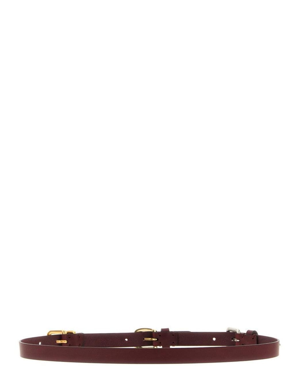 Etro White Triple Buckle Belt