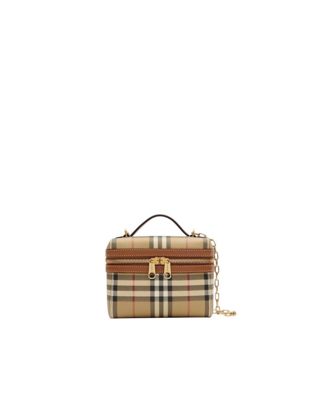 Burberry Metallic Check Vanity Mini Crossbody Bag