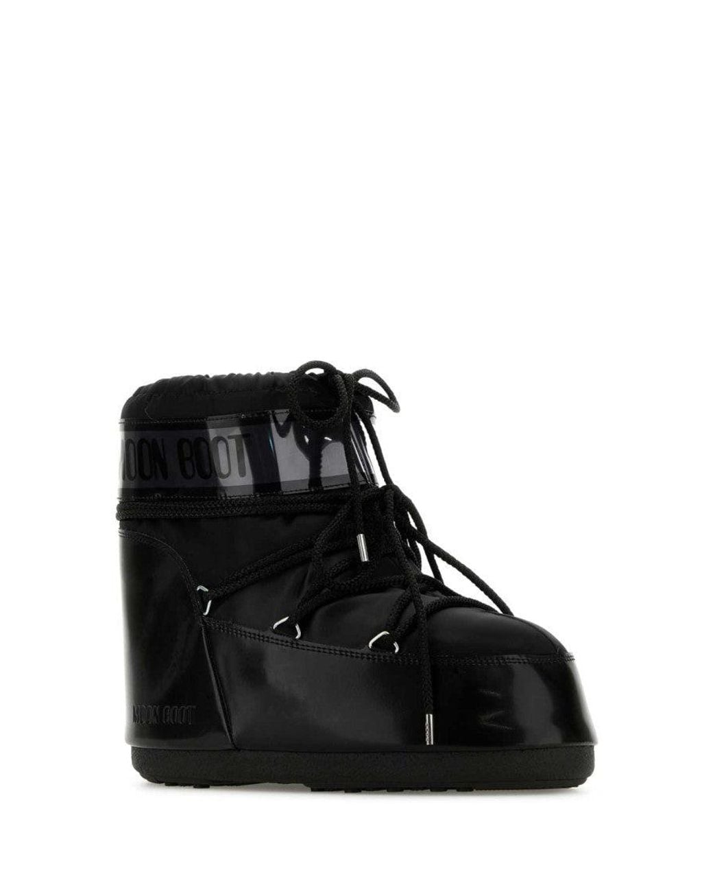 Moon Boot Black Logo Boots