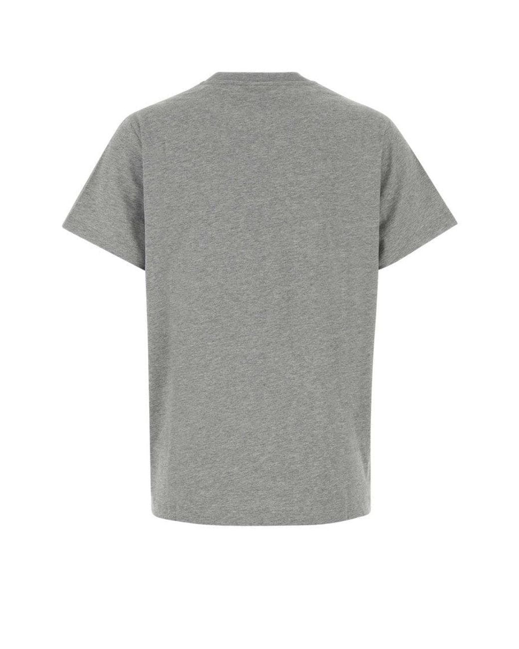 Ganni Gray Crew Neck T-Shirt