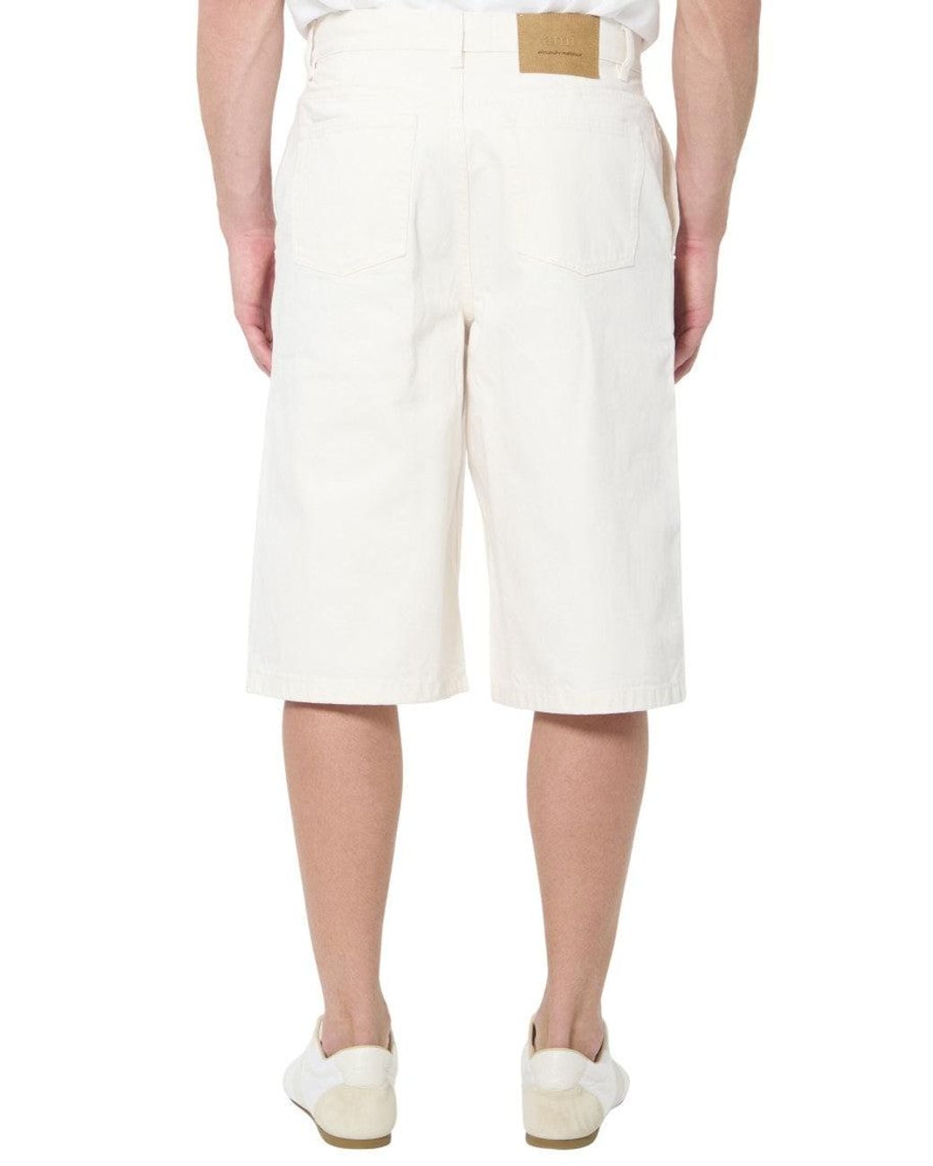AMI White Relaxed Solid Shorts for men