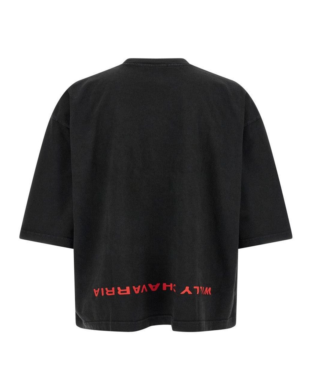 Willy Chavarria Black 'Welcome To America' T-Shirt for men