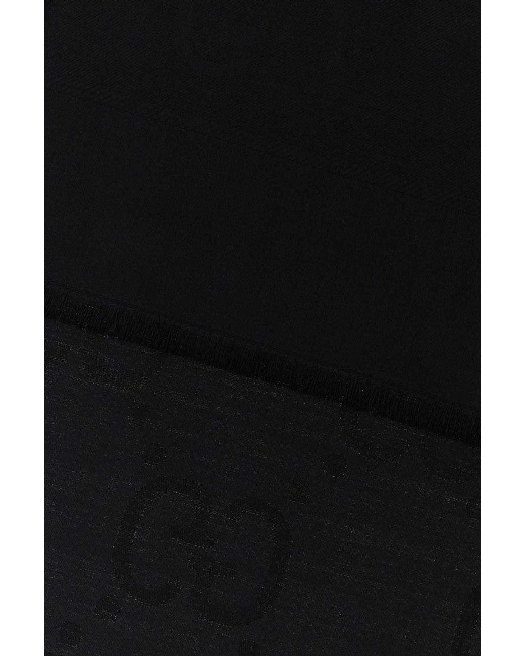 Gucci Black Solid Scarf