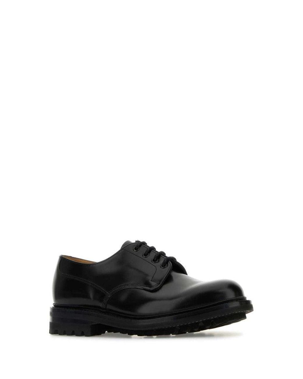Church's Black Leather Lace-Up Shoes for men