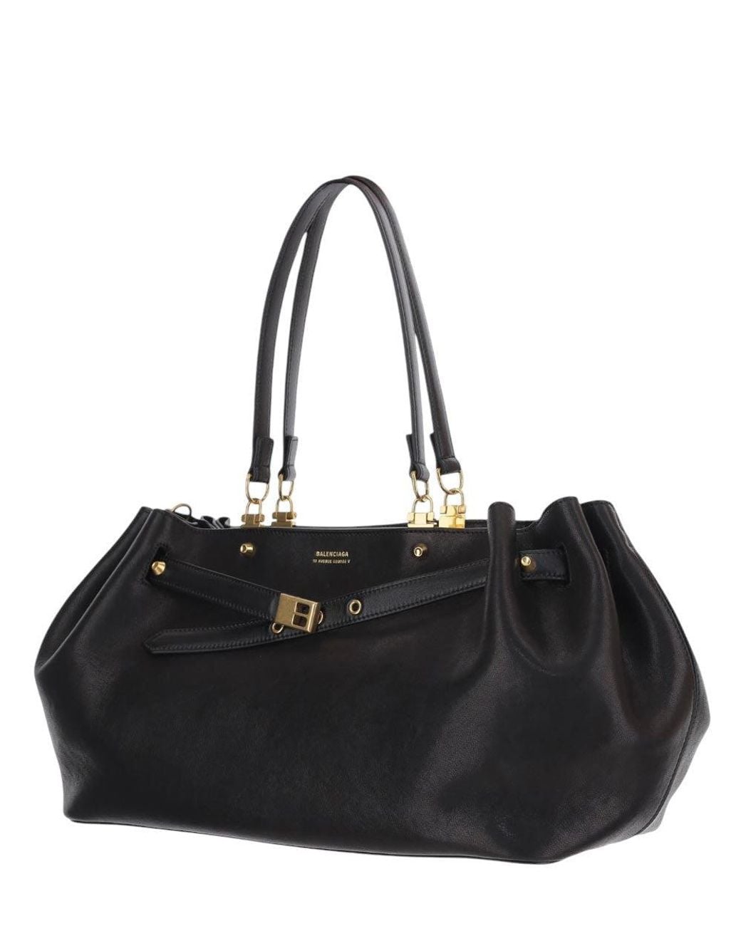Balenciaga Black Fan Carry All Medium Tote