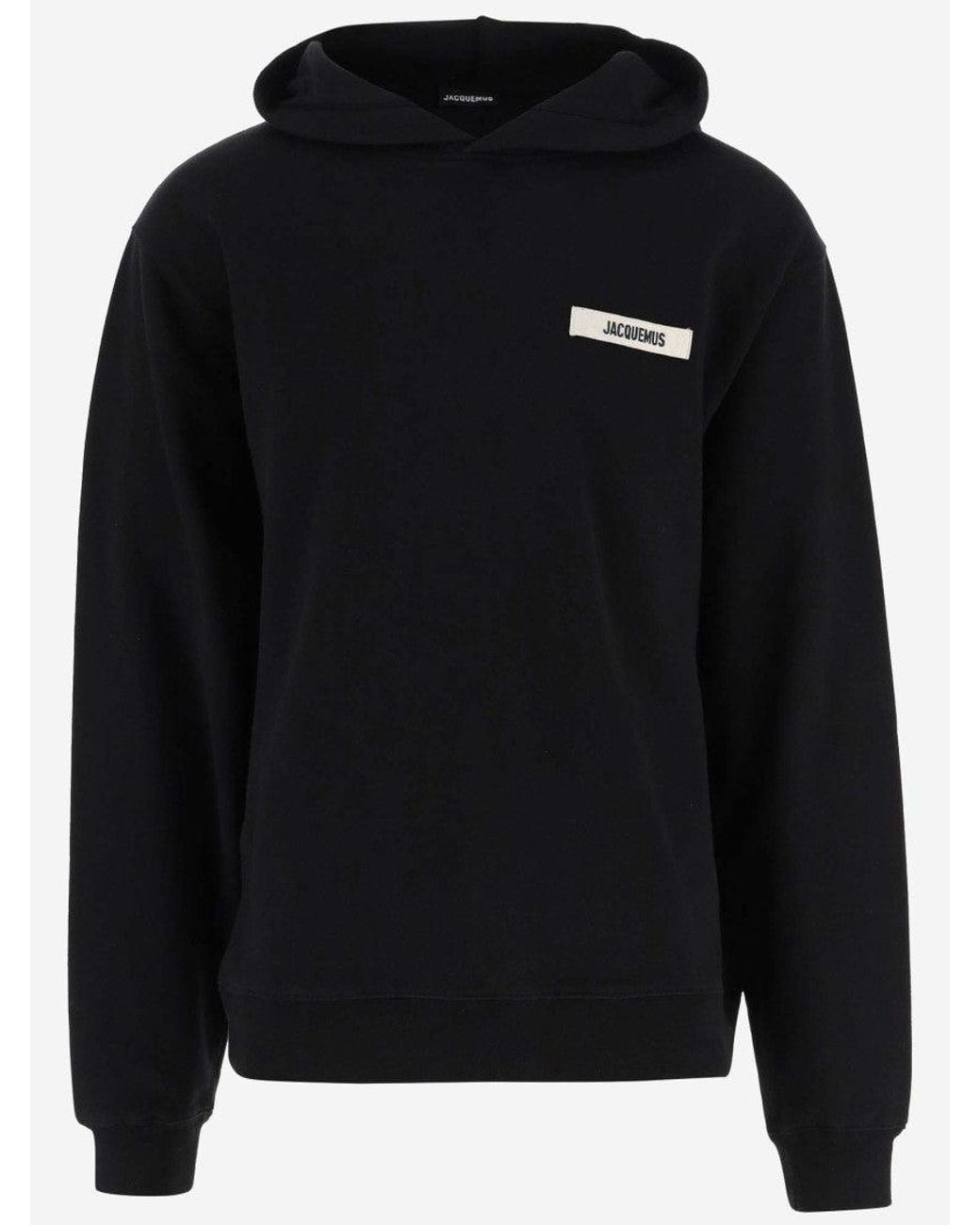 Jacquemus Black Logo Detail Hoodie for men