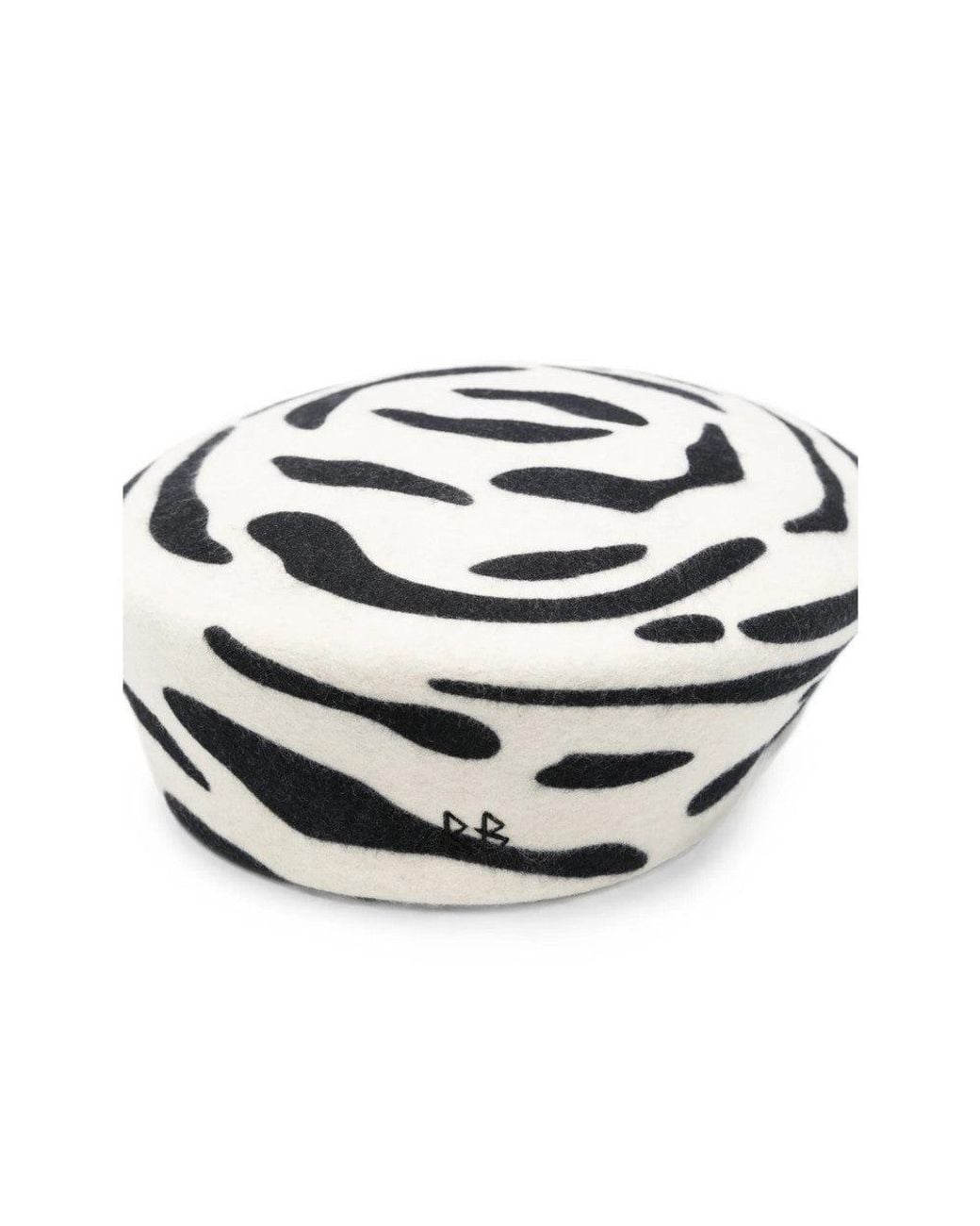 Ruslan Baginskiy Metallic Animal Print Pillbox Hat