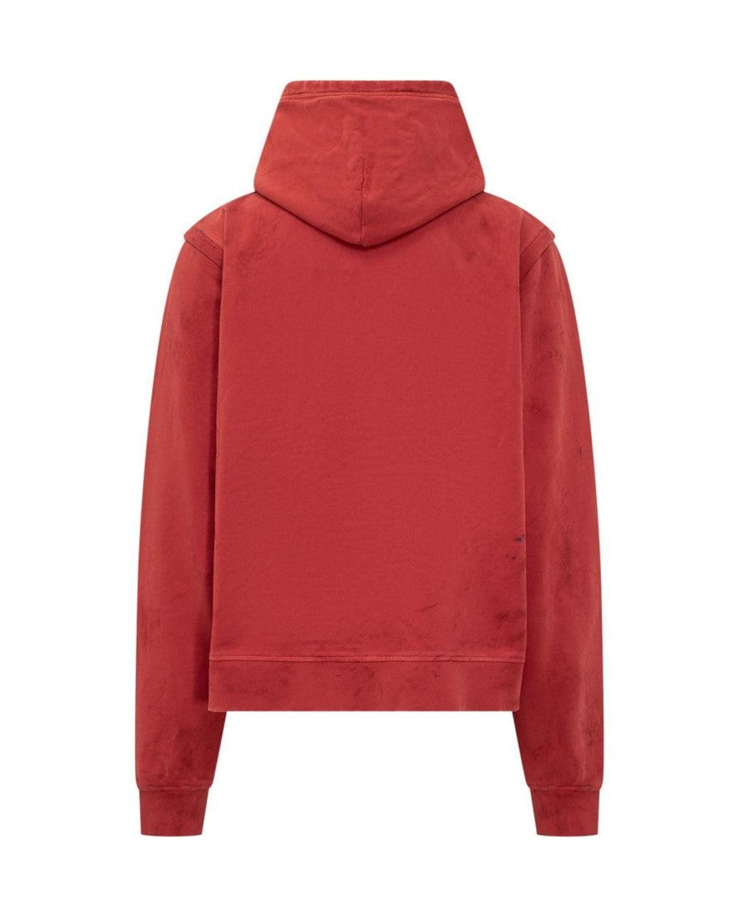 DSquared² Red Graphic Hood Sweatshirt for men