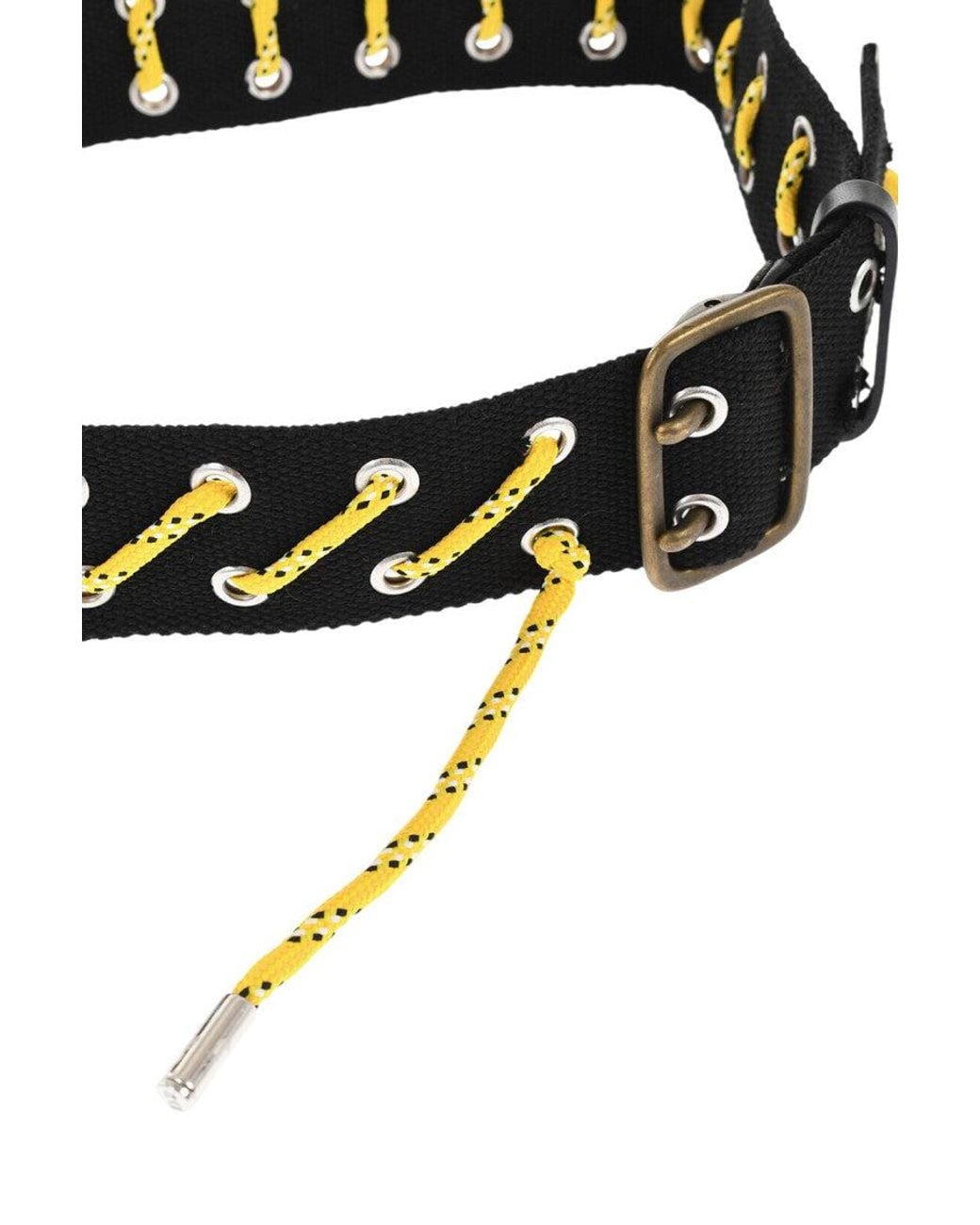 DSquared² Black Grommet Solid Casual Belt