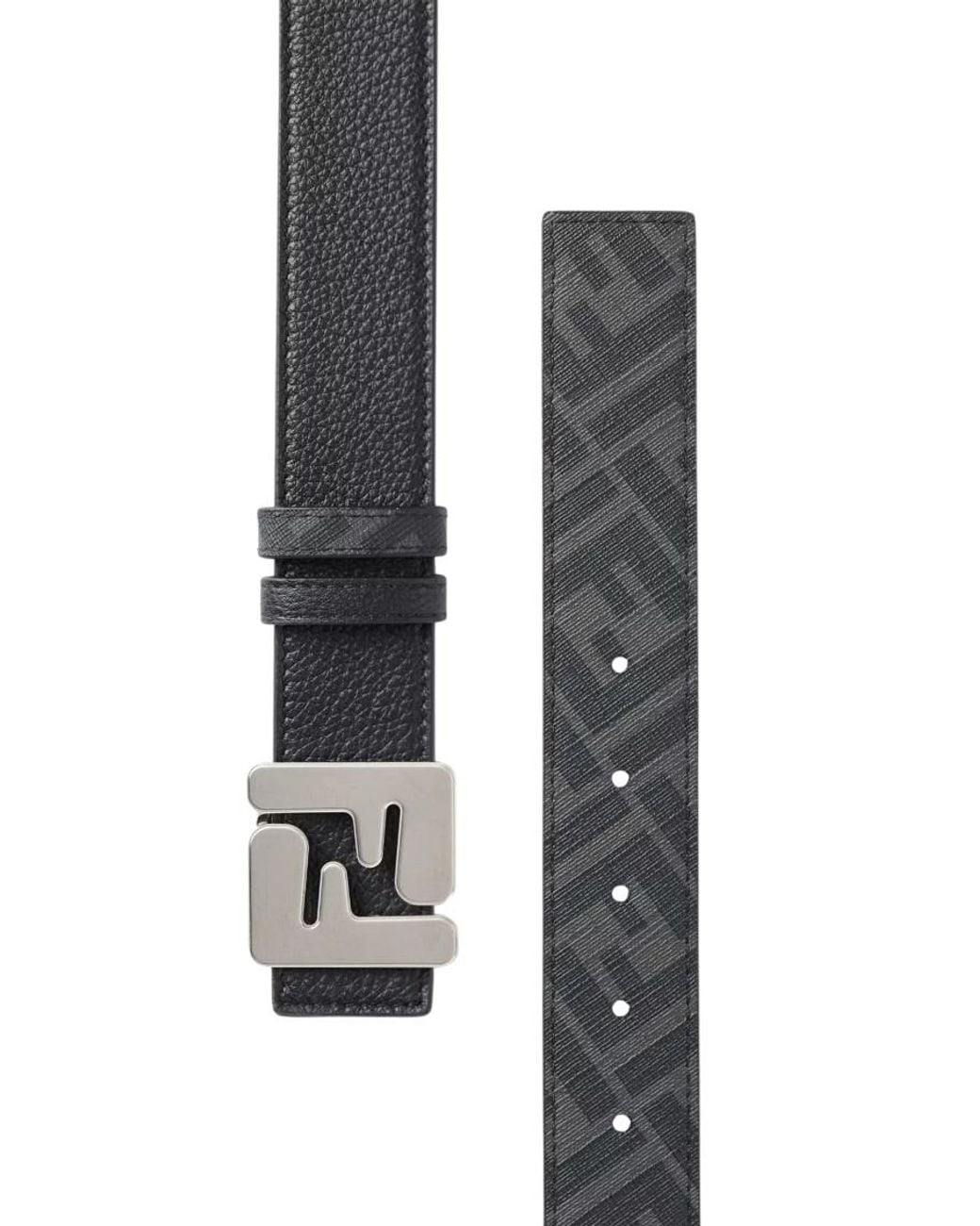 Fendi White Squared Ff Belt for men