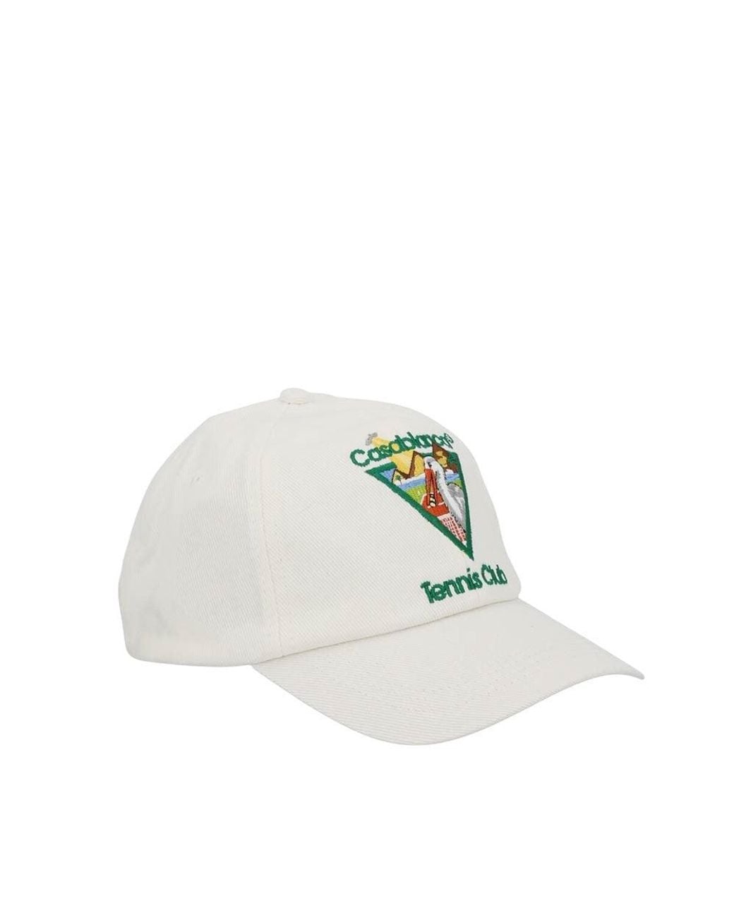 Casablanca White Graphic Logo Baseball Cap for men