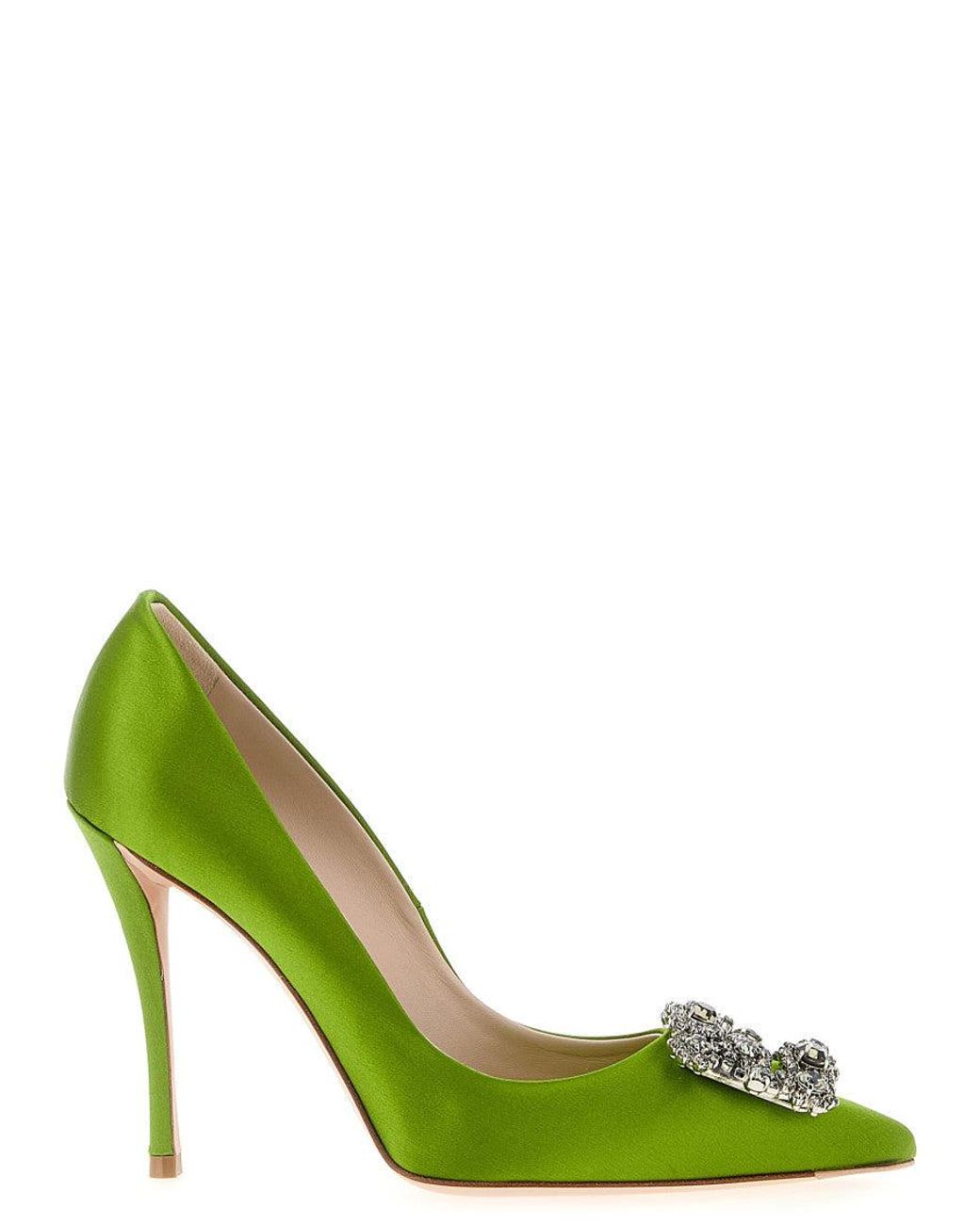 Roger Vivier Green Slip On Pumps