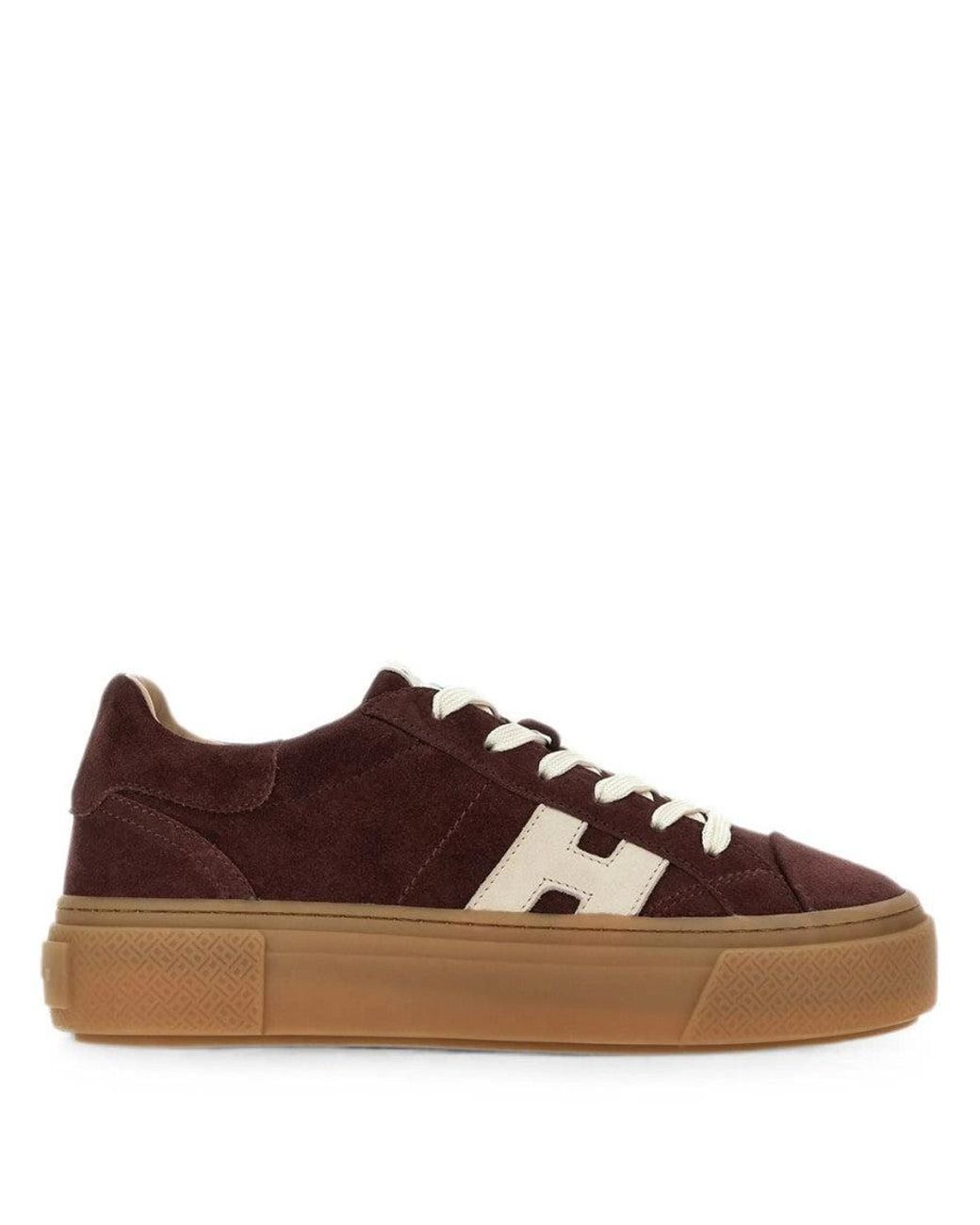 Hogan Brown Crosswind Suede Sneakers