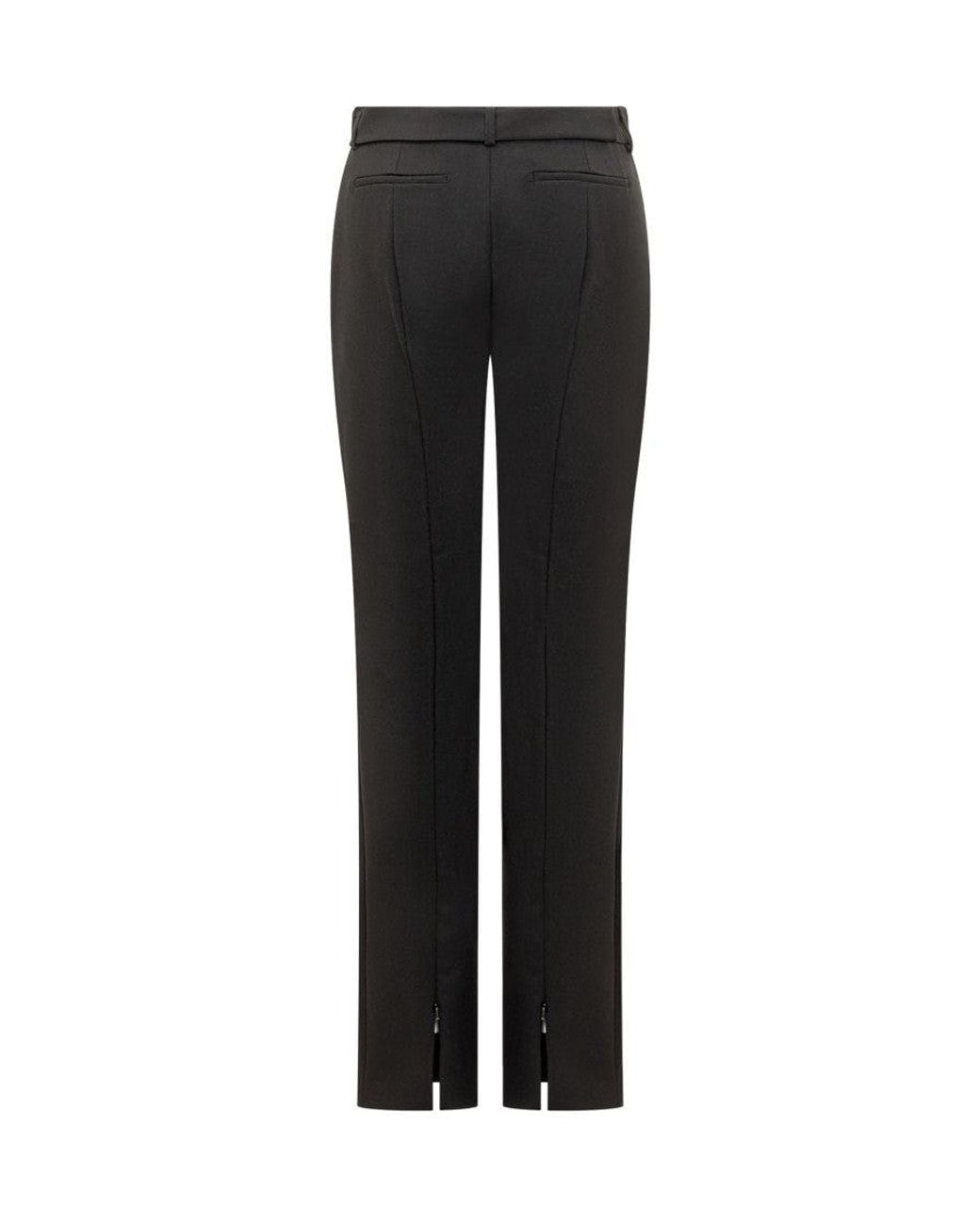 Sportmax Black Straight Flat Front Pants