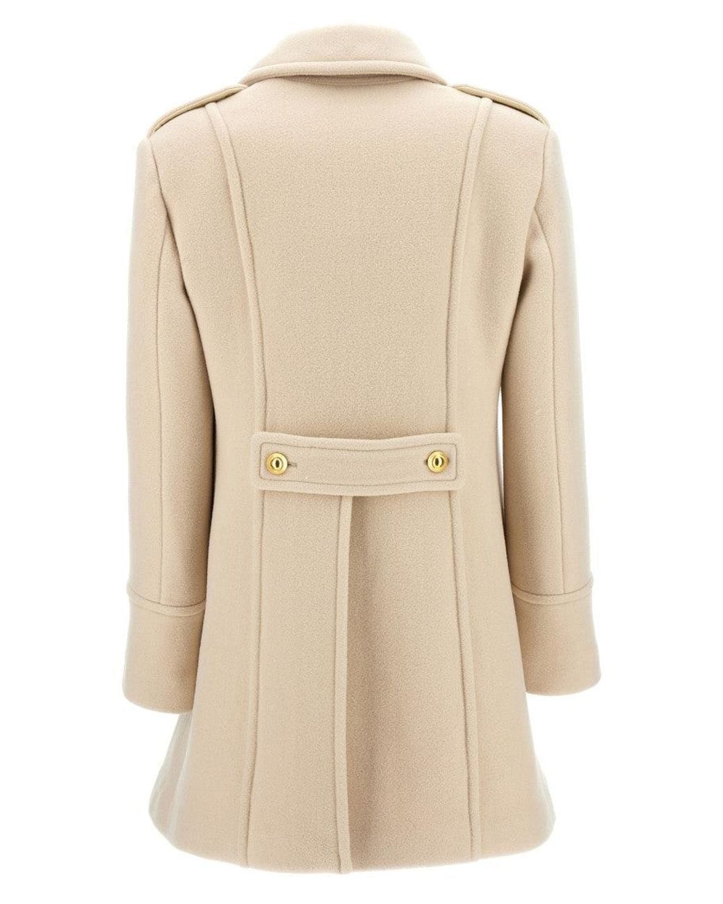 Tom Ford Natural Single-Breasted Wool Coat